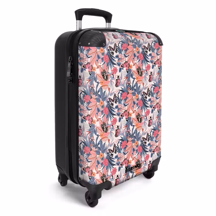 Valise - Papillon tropical rose clair — 2