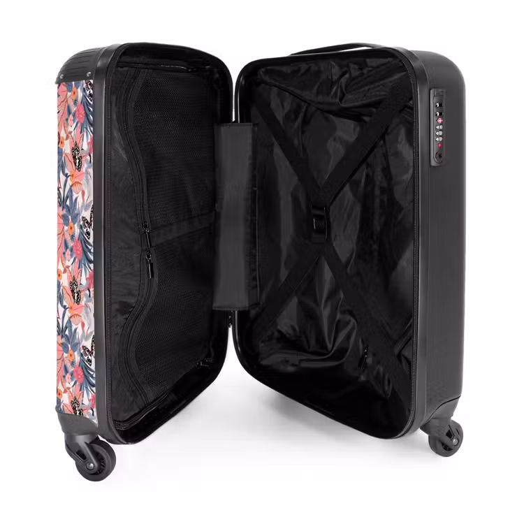 Valise - Papillon tropical rose clair — 5