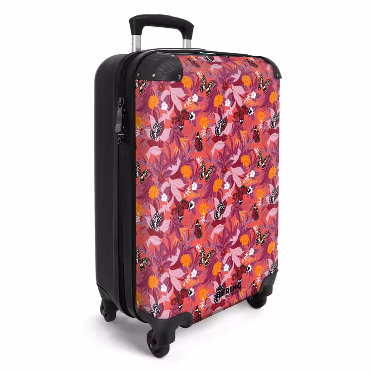 Valise - Papillon tropical rose foncé — 2