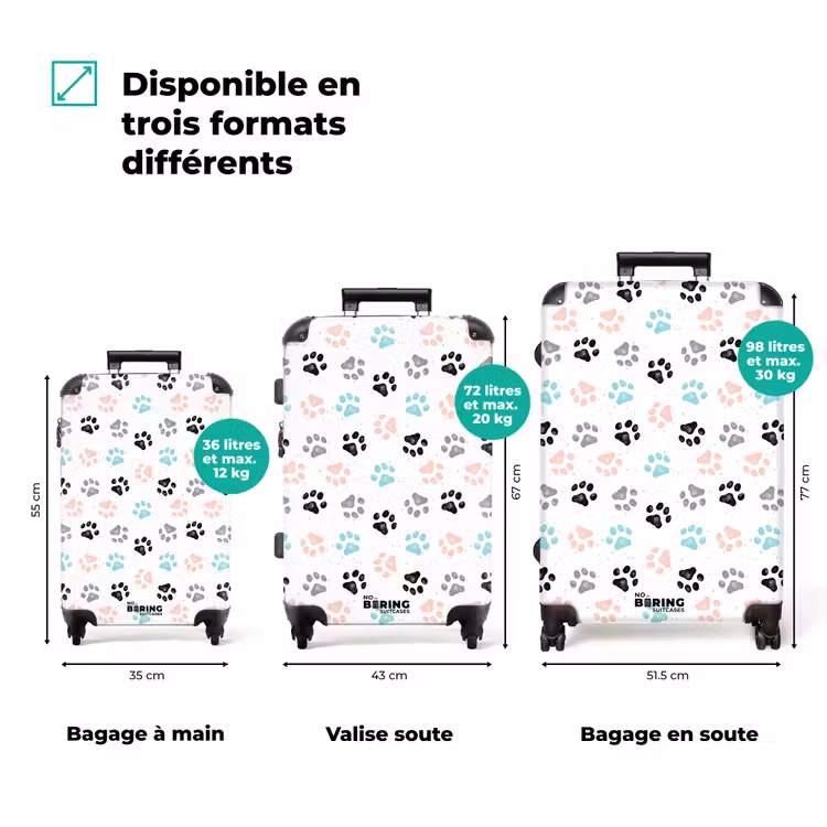 Valise - Patte de chien colorée — 3