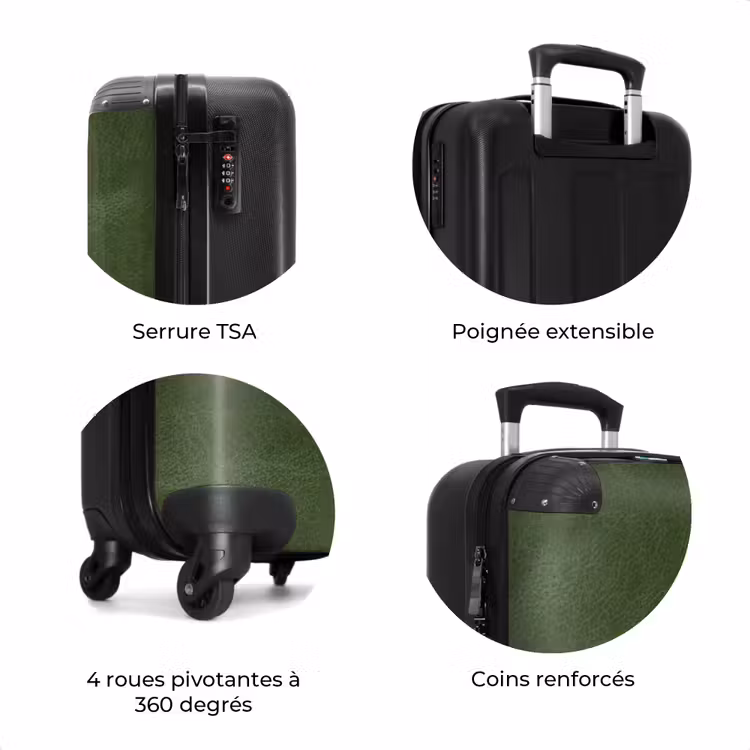 Valise - Vert forêt aspect cuir — 7