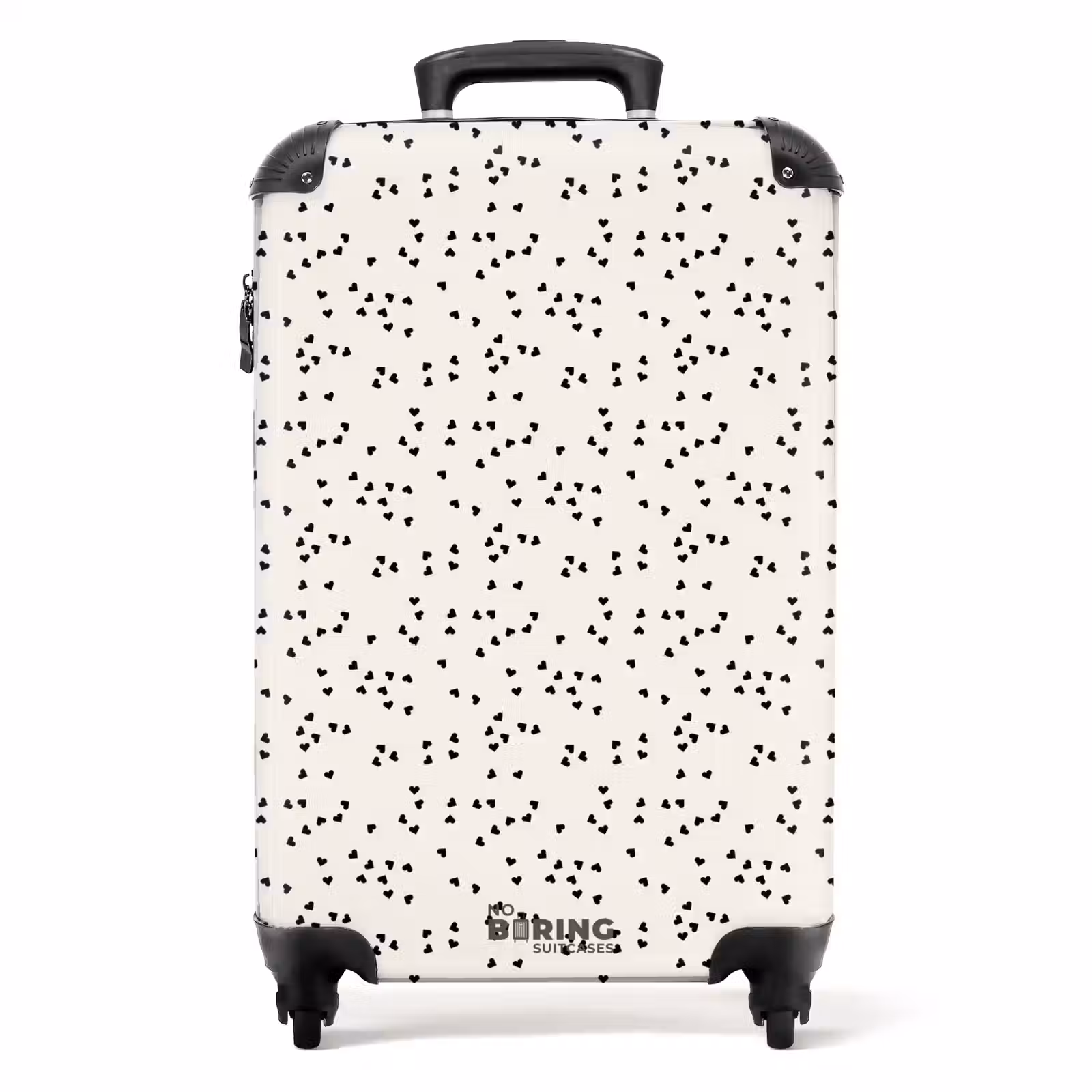 Valise - Motif de cœurs épars de la Saint-Valentin noir — 1