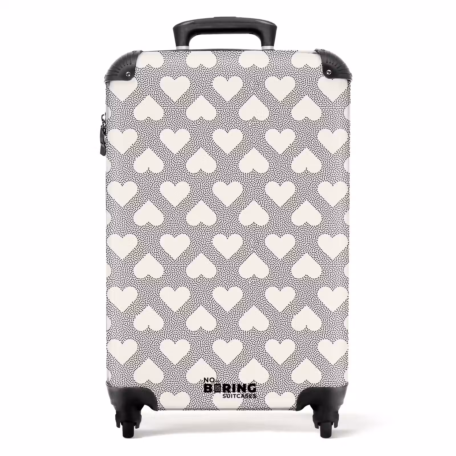 Valise - Motif de points de la Saint-Valentin noir — 1