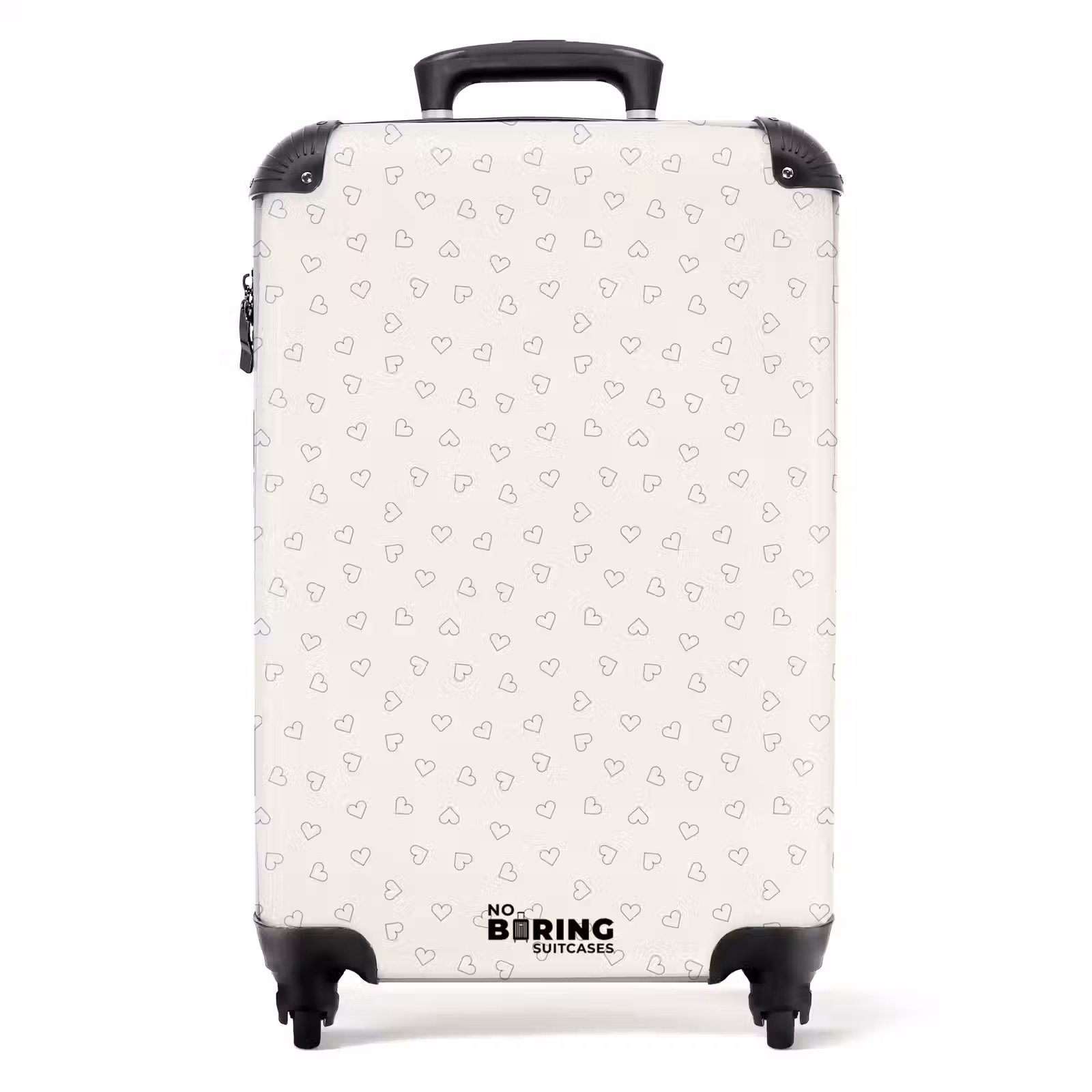 Valise - Motif des cœurs de la Saint-Valentin noir — 1