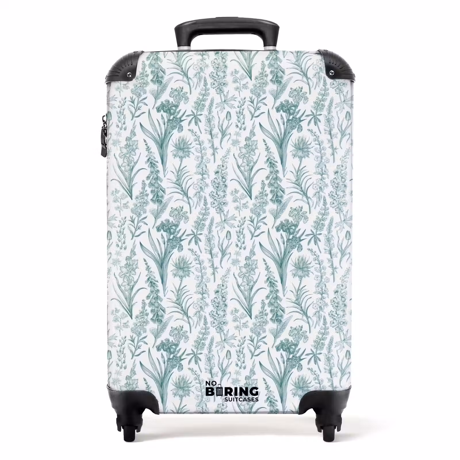 Valise - Motif floral classique vert — 1