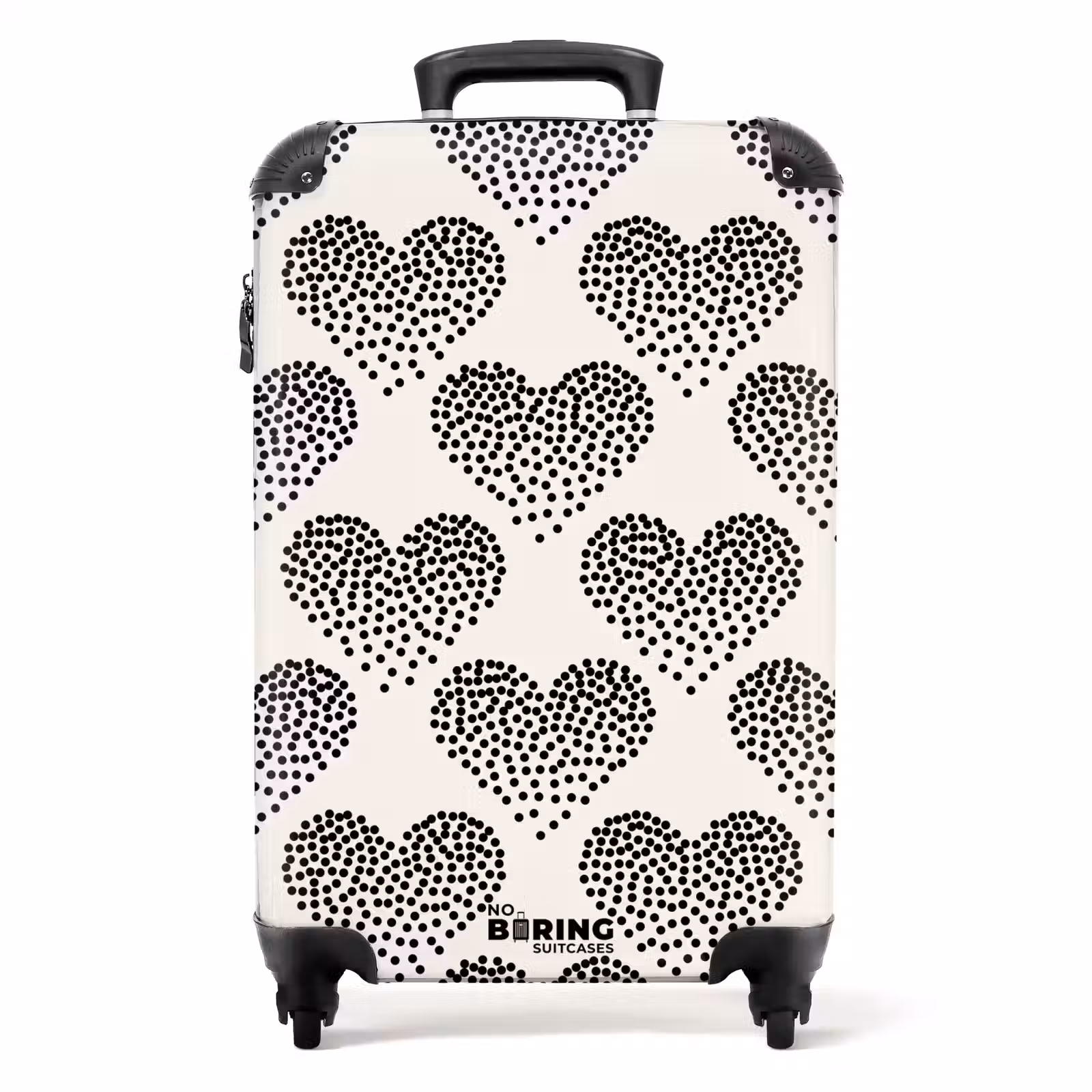 Valise - Valentin dots heart pattern black — 1