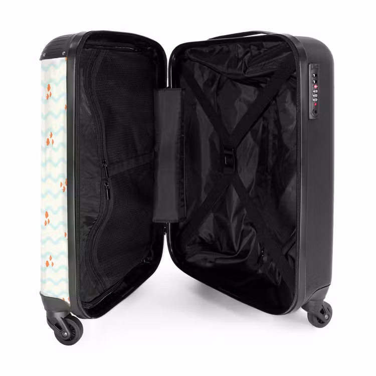 Valise - Mer avec motif de poisson orange bleu — 5