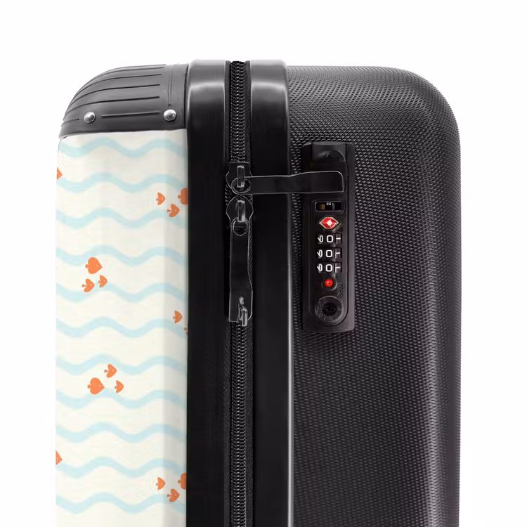 Valise - Mer avec motif de poisson orange bleu — 6