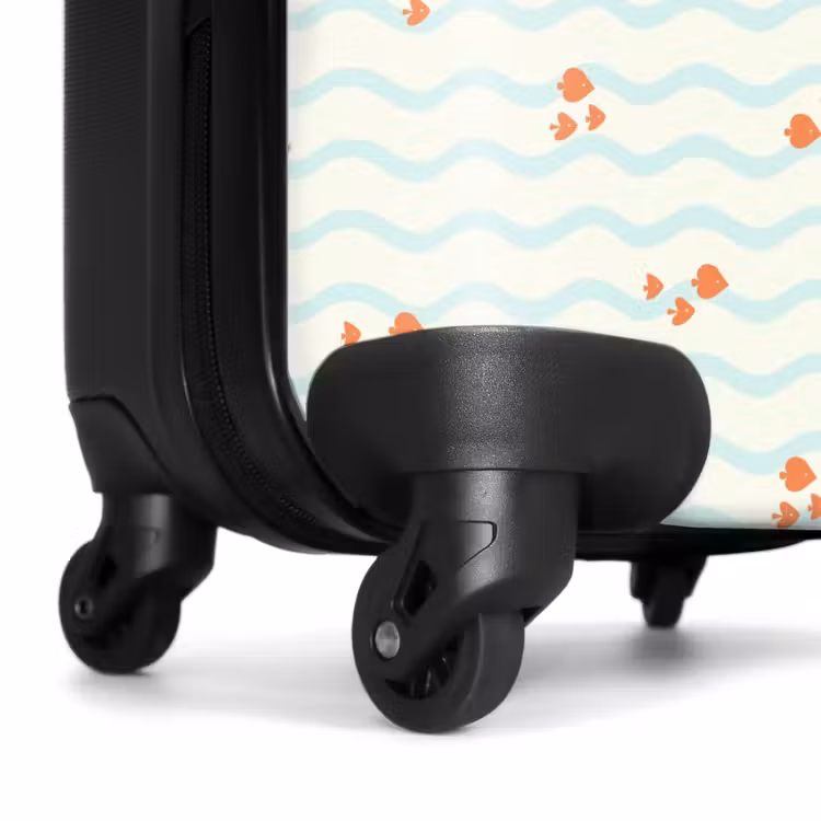 Valise - Mer avec motif de poisson orange bleu — 7