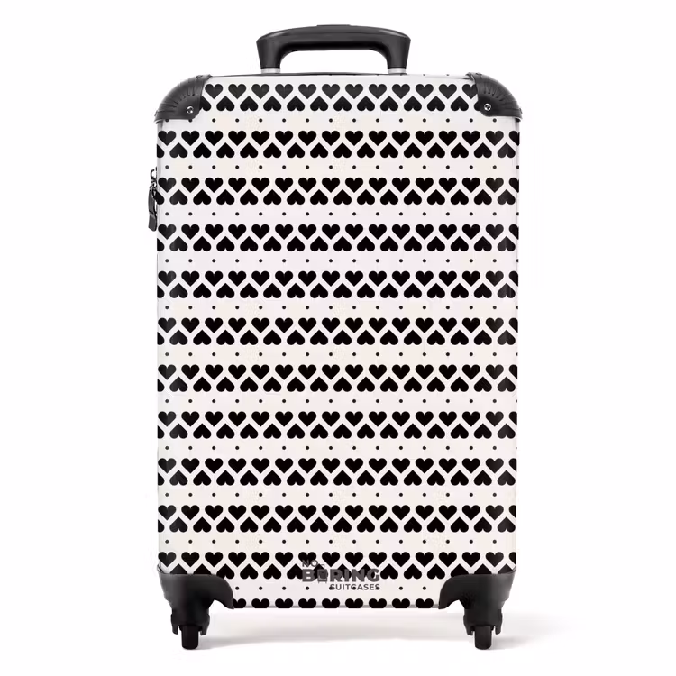 Valise - Modèle de cœurs rayés pour la Saint-Valentin — 1