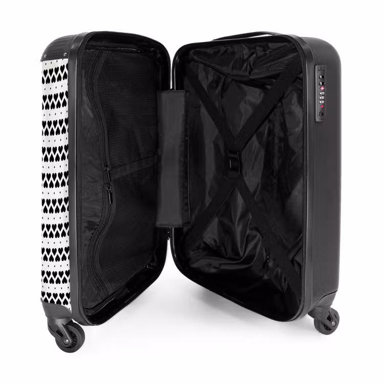Valise - Modèle de cœurs rayés pour la Saint-Valentin — 5
