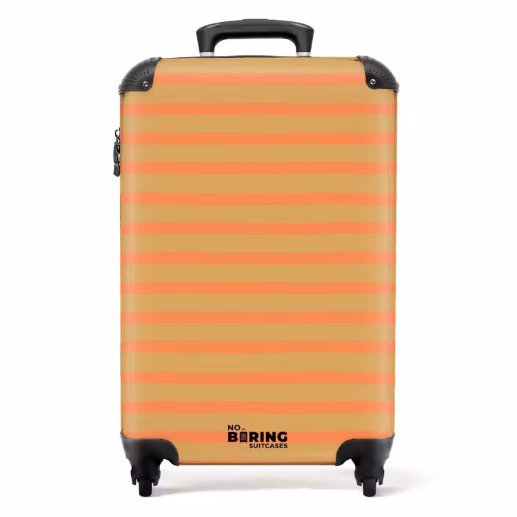 Valise - Motif à rayures orange — 1