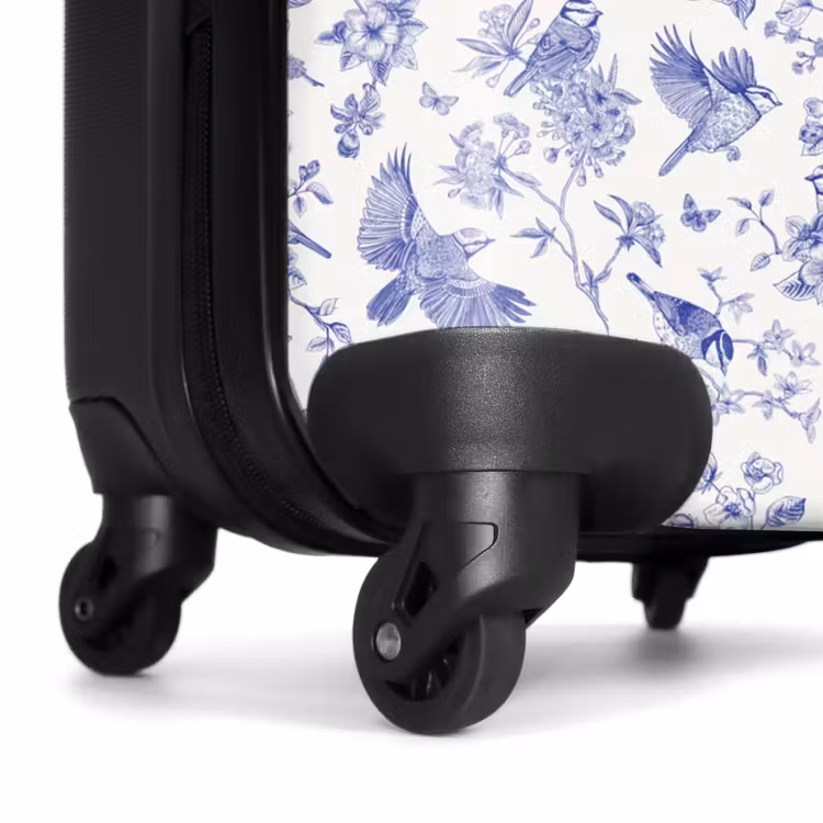 Valise - Motif classique d'oiseaux et de fleurs bleu et blanc — 7