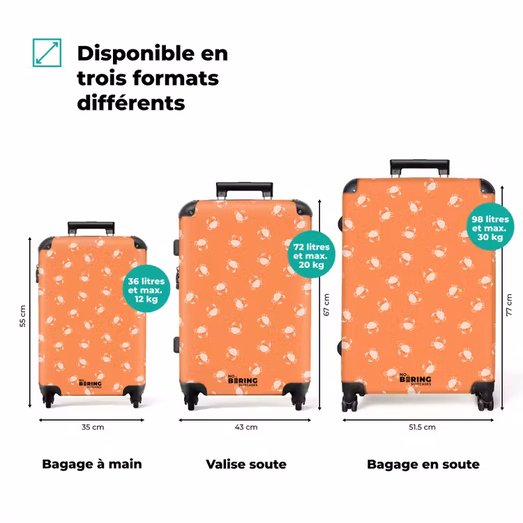 Valise - Motif crabe orange — 3