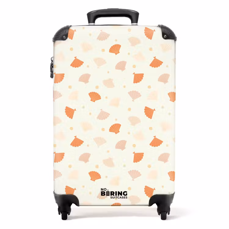 Valise - Motif de coquillages orange — 1