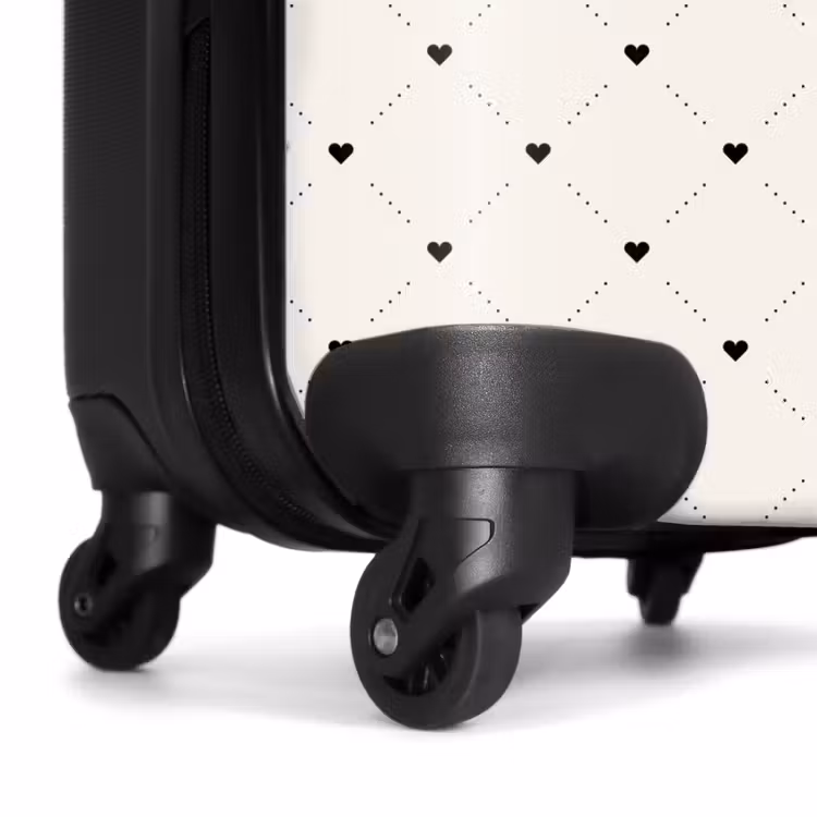 Valise - Motif de points et de cœurs de la Saint-Valentin noir — 7