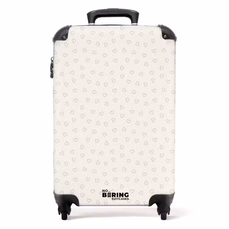 Valise - Motif des cœurs de la Saint-Valentin noir — 1
