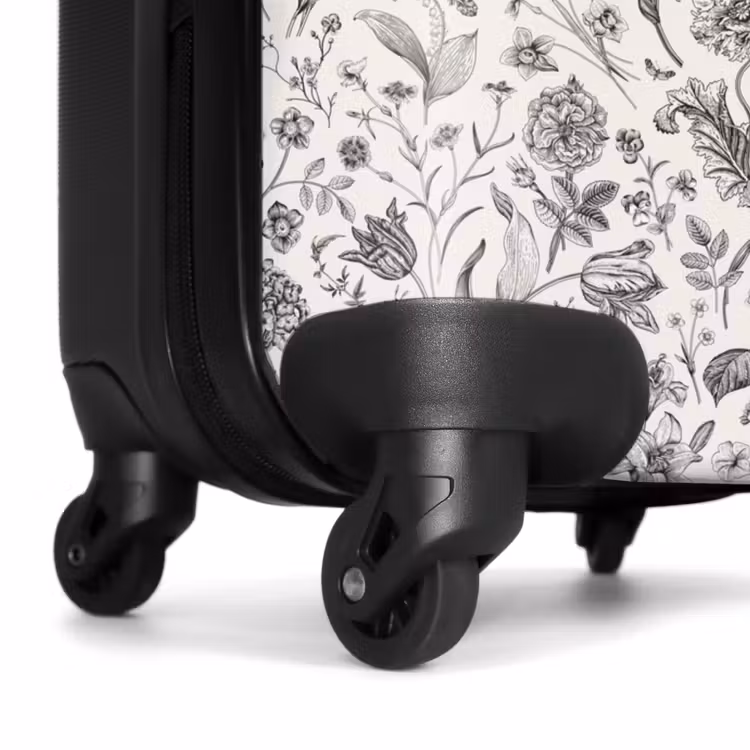 Valise - Motif floral classique noir et blanc — 7