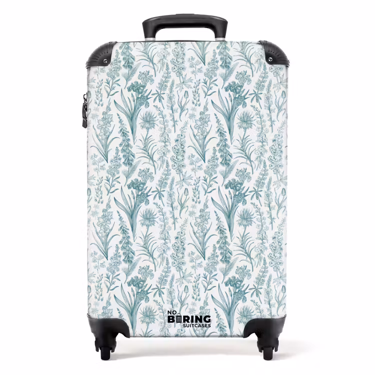 Valise - Motif floral classique vert — 1