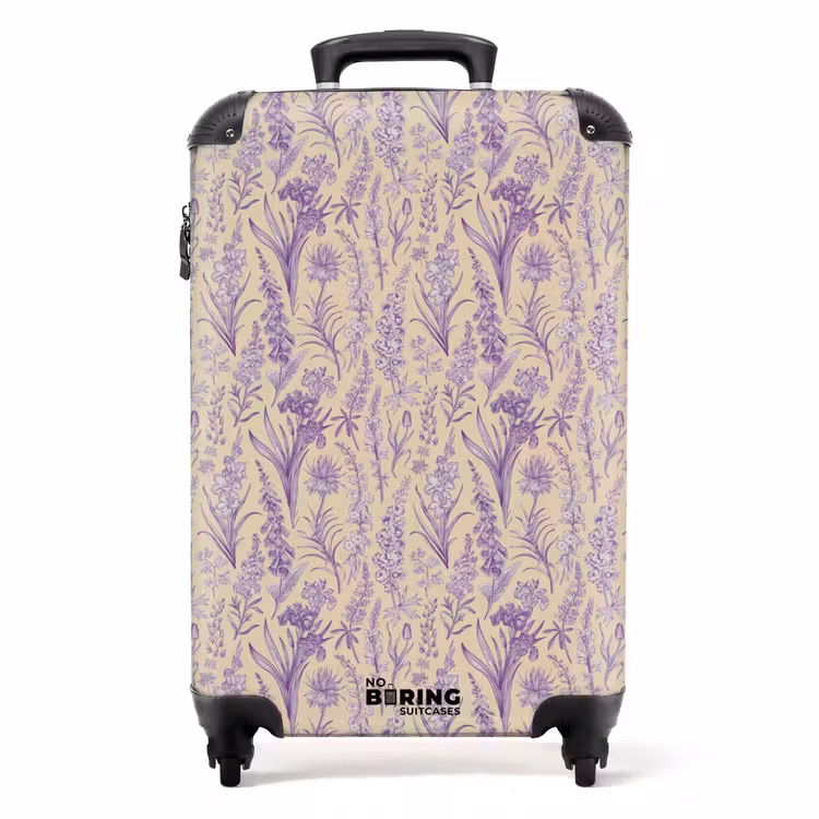 Valise - Motif floral classique violet — 1