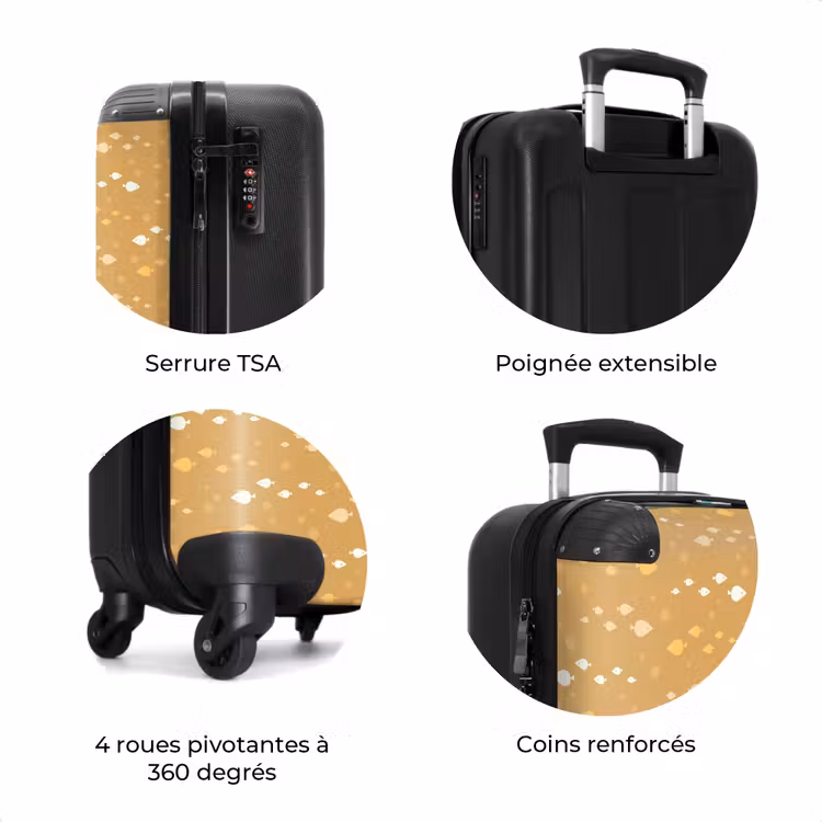 Valise - Motif poisson beige — 8