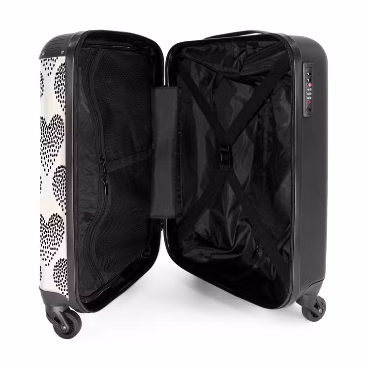 Valise - Valentin dots heart pattern black — 5
