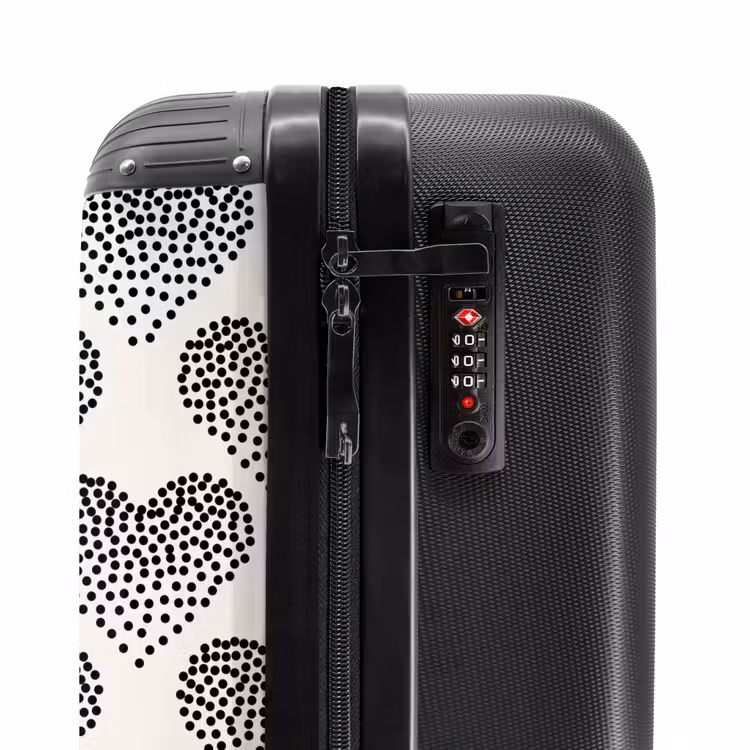 Valise - Valentin dots heart pattern black — 6