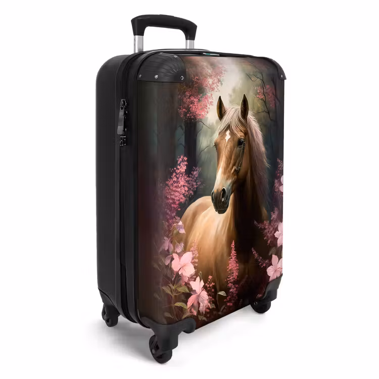 Valise - Valise - Cheval - Fleurs - Rose - Nature - Forêt — 2