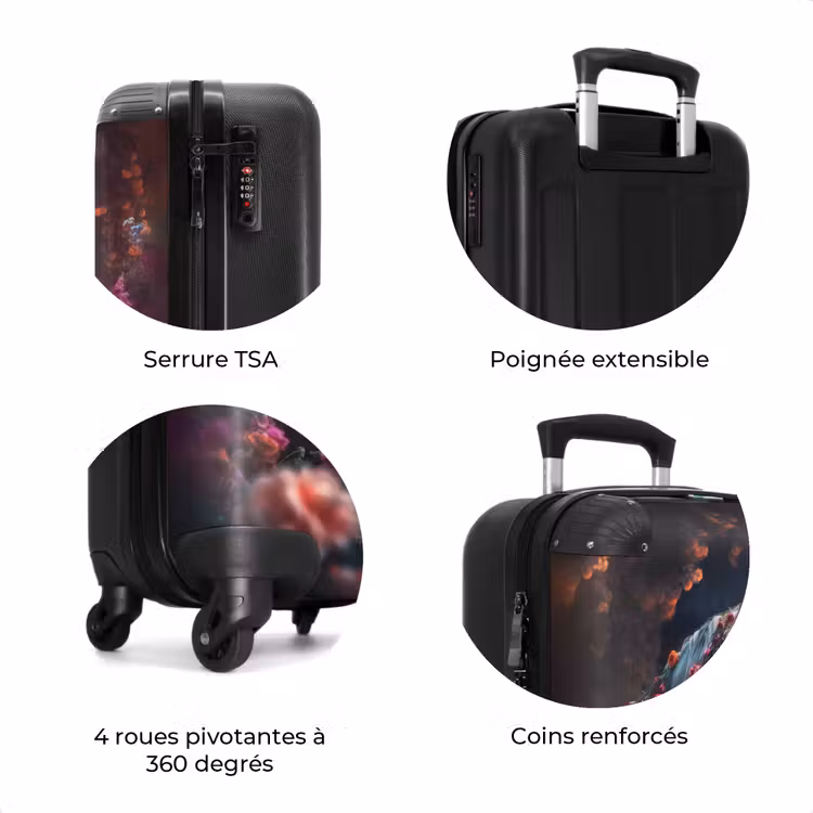 Valise - Valise - Cheval - Fleurs - Violet - Orange - Animaux — 8