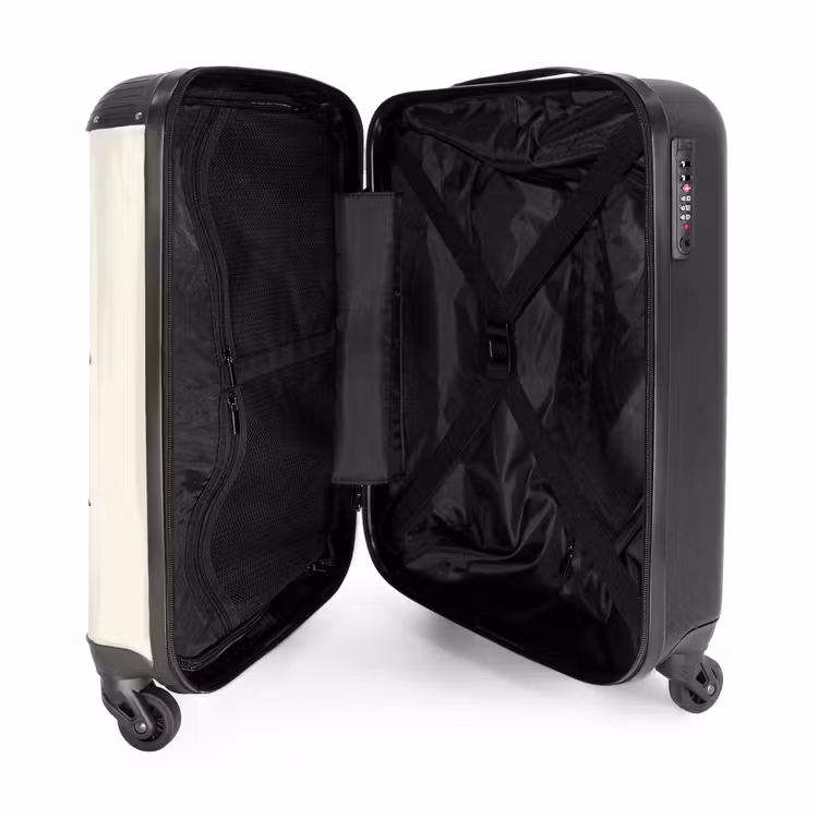 Valise - Tête de cheval blanc entourée de fleurs et de papillons — 5