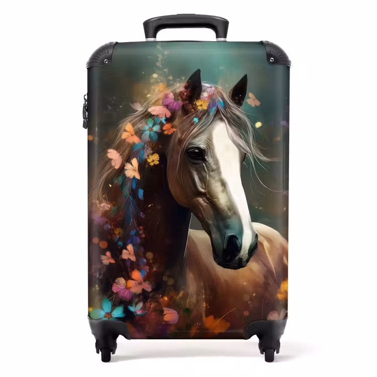 Valise - Valise - Animaux - Cheval - Nature - Papillon - Fleurs — 1
