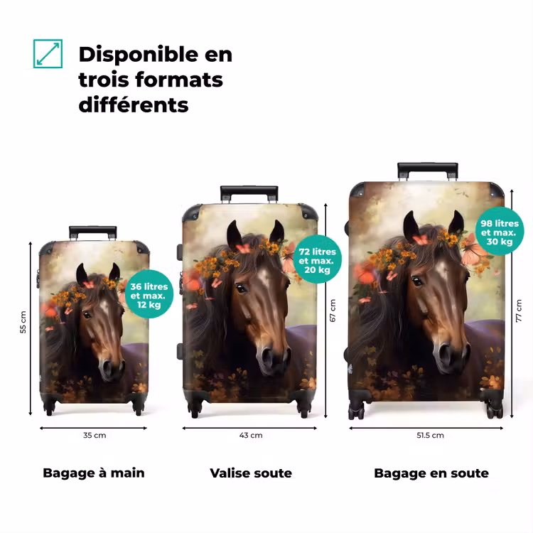 Valise - Valise - Cheval - Animaux - Fleurs - Forêt - Papillon — 3