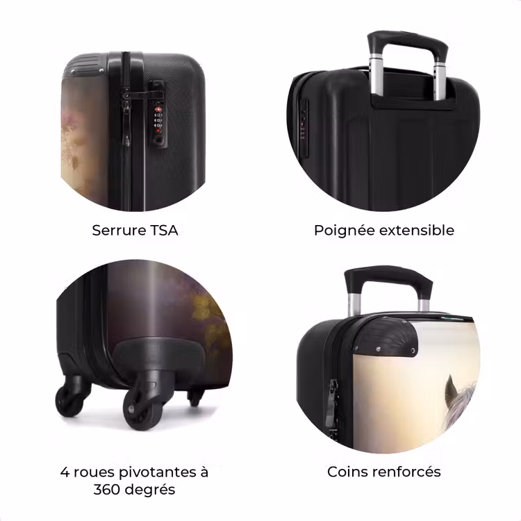 Valise - Valise - Cheval - Nature - Animaux - Fleurs - Violet — 8