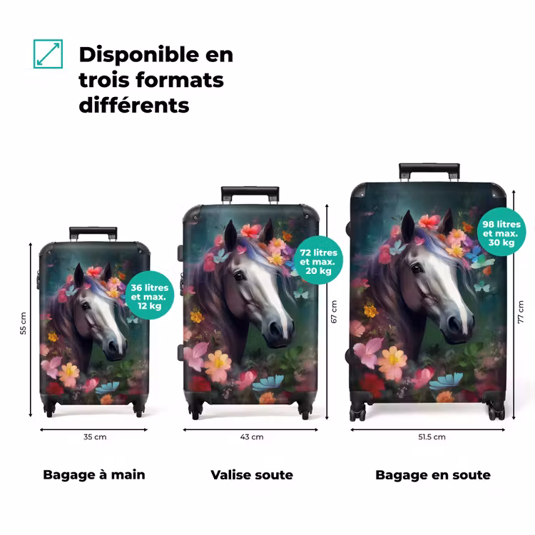 Valise - Valise - Cheval - Nature - Fleurs - Forêt - Animaux — 3