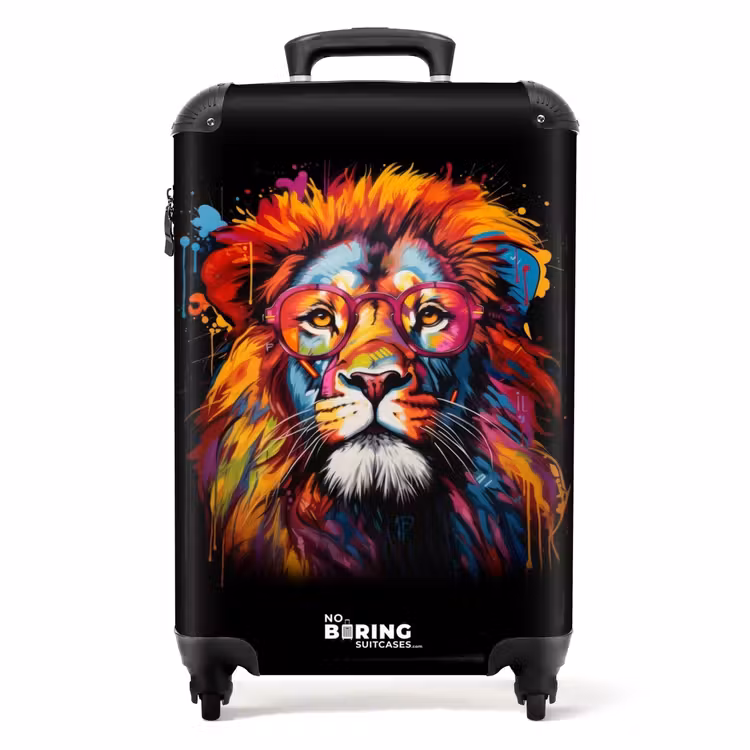 Valise -  Lion coloré dans un style graffiti — 1