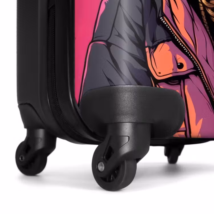 Valise - Panda avec écouteurs, lunettes de soleil et chaîne en or — 6