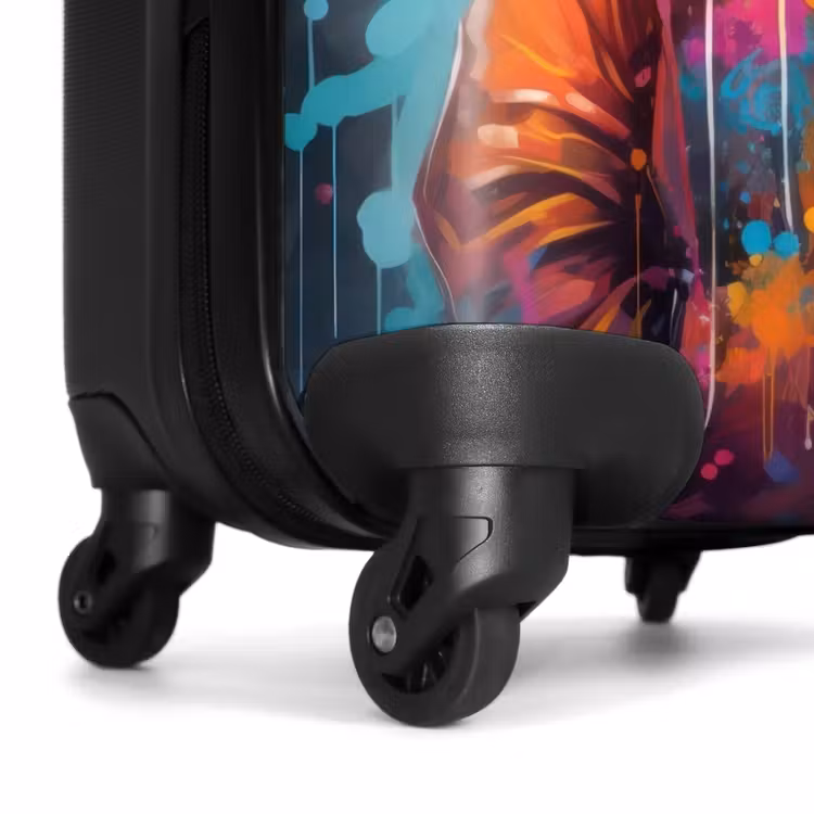 Valise - Panda avec pelage orange et éclaboussures de peinture — 6