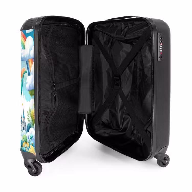 Valise - Prince avec couronne sur un dino vert — 4