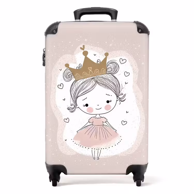 Valise - Princesse sur fond coloré avec des cœurs — 1