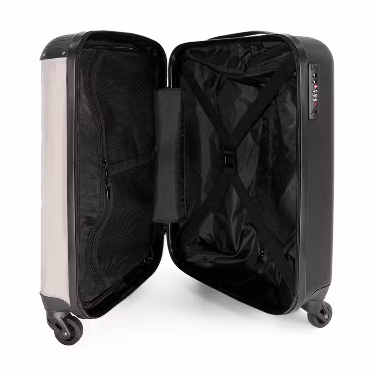 Valise - Princesse sur fond coloré avec des cœurs roses et noirs — 4