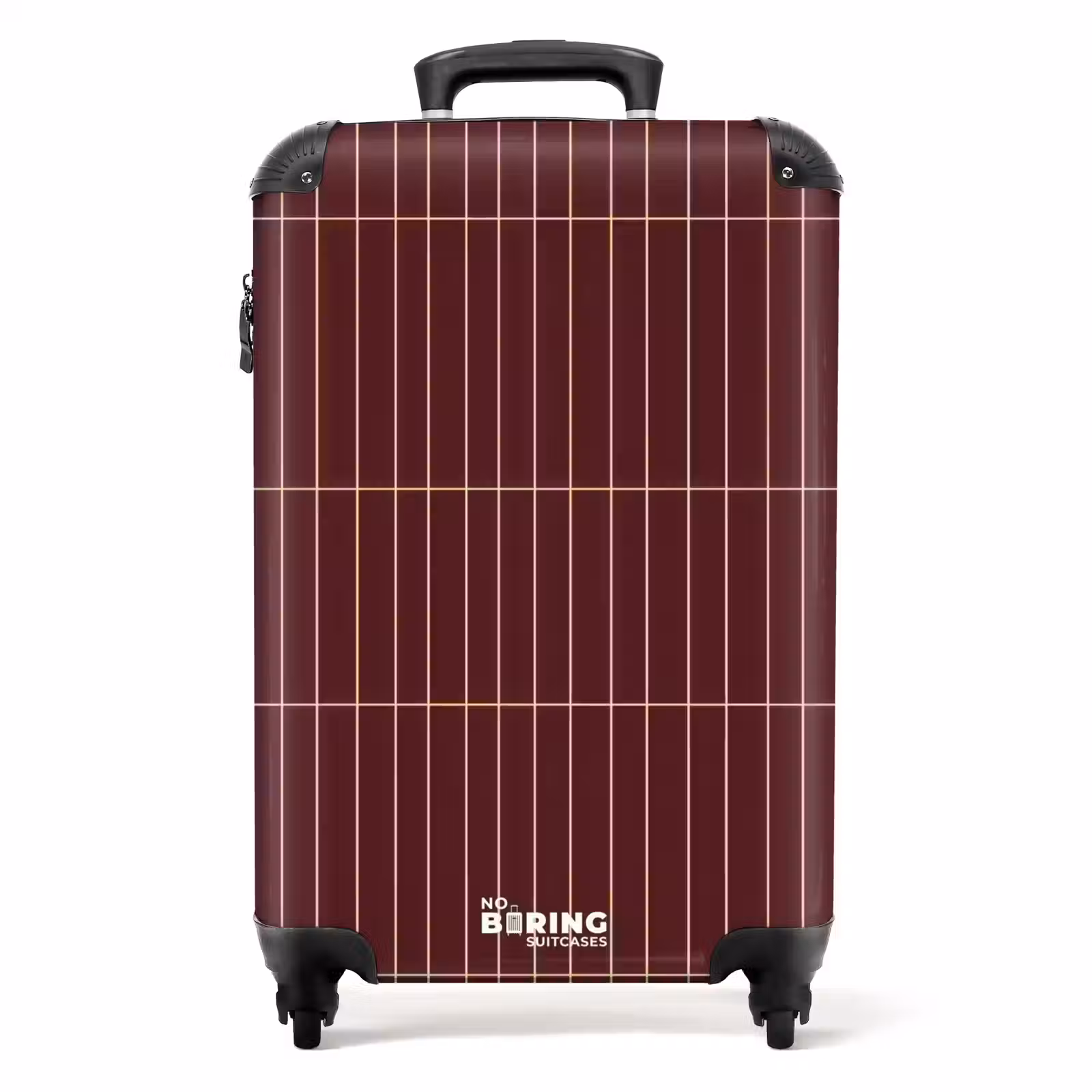 Valise - Lignes - Motif - Bordeaux — 1