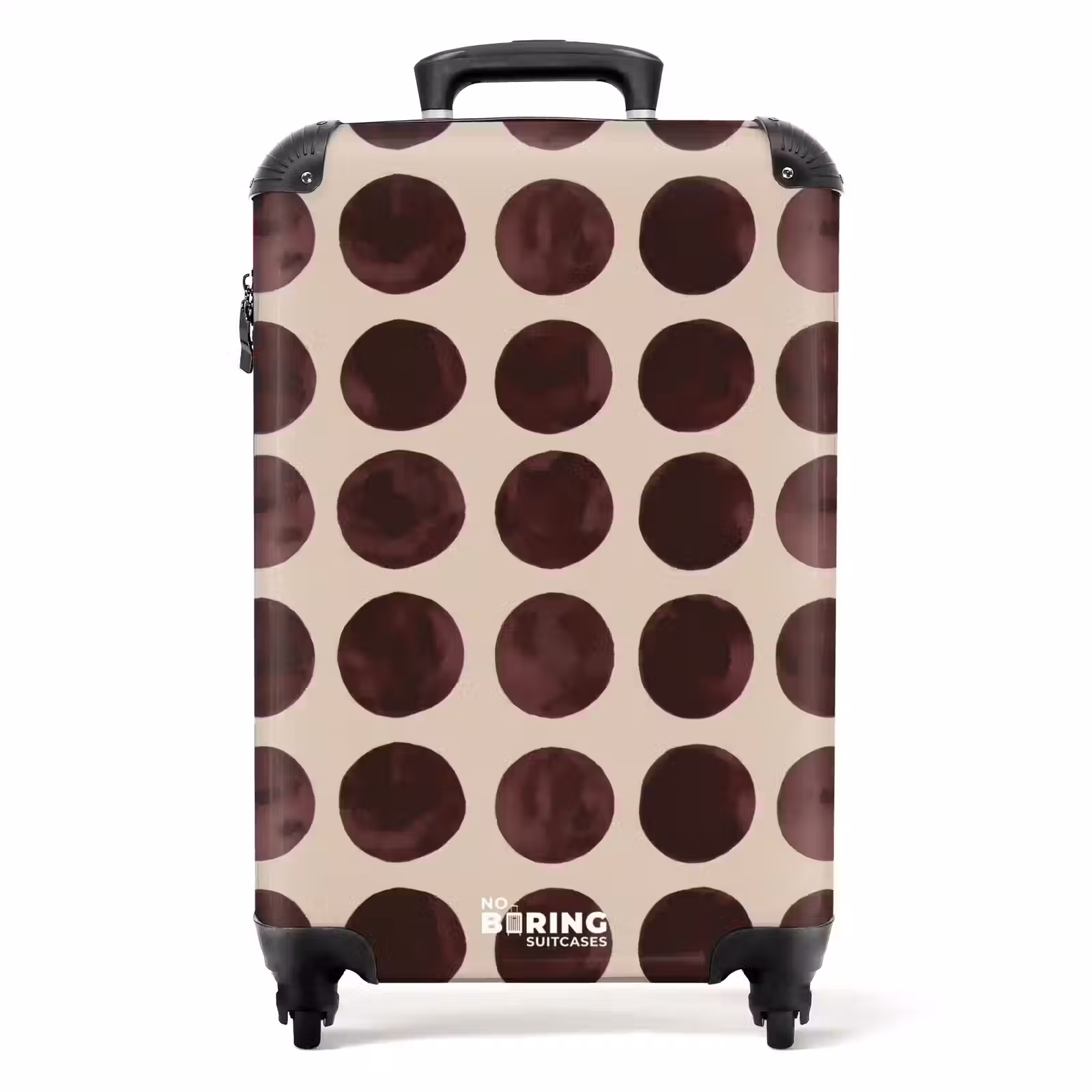 Valise - Pois - Motif - Marron — 1