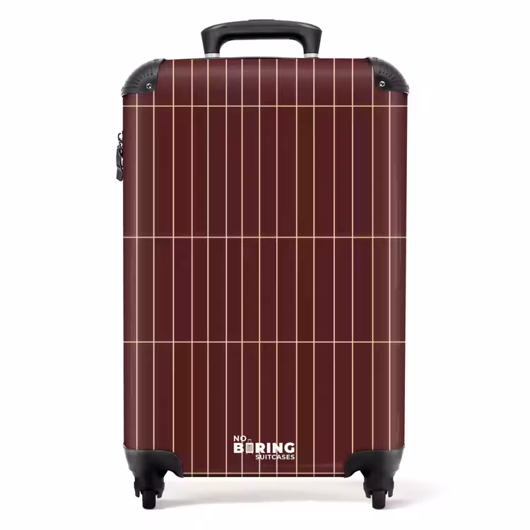 Valise - Lignes - Motif - Bordeaux — 1