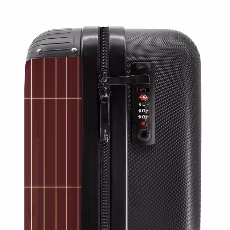Valise - Lignes - Motif - Bordeaux — 6