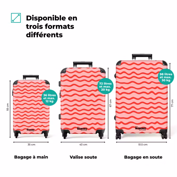 Valise - Ludique - Motif - Rouge — 3
