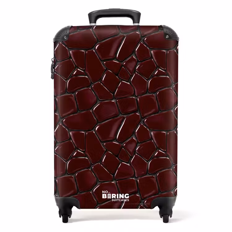 Valise - Mosaïque - Carrelage - Rouge bourgogne — 1