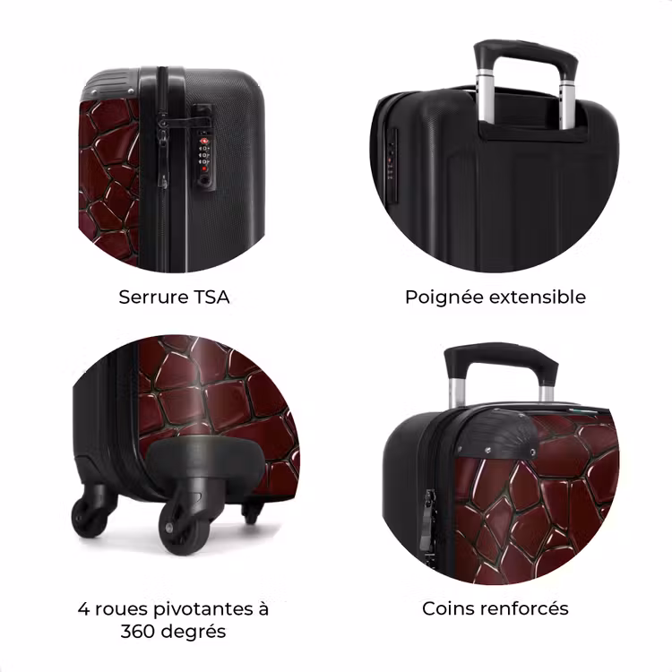 Valise - Mosaïque - Carrelage - Rouge bourgogne — 8