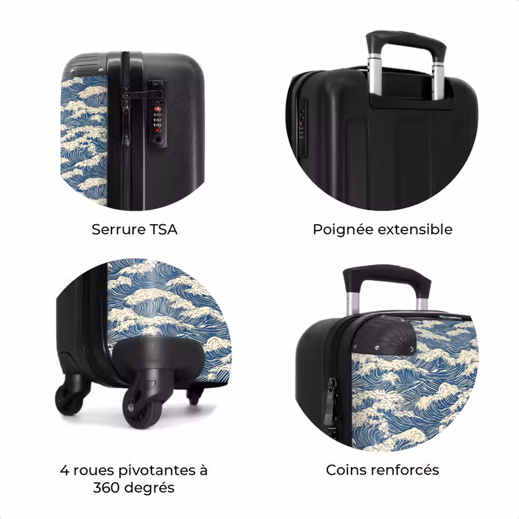 Valise - Ondes - Rythmique - Bleu — 8