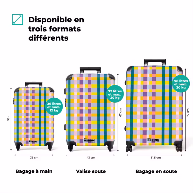 Valise - Plaid - Motif - Coloré — 3