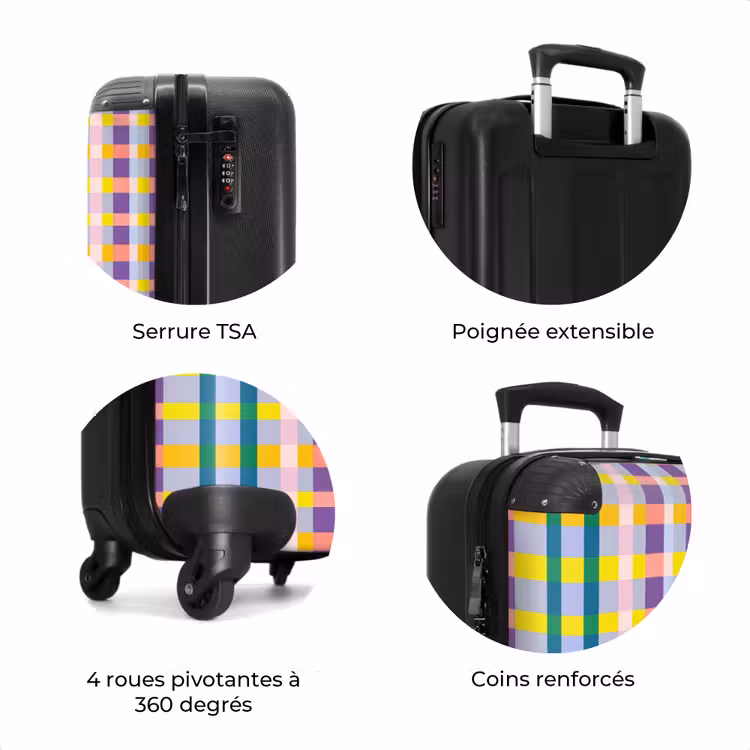 Valise - Plaid - Motif - Coloré — 8